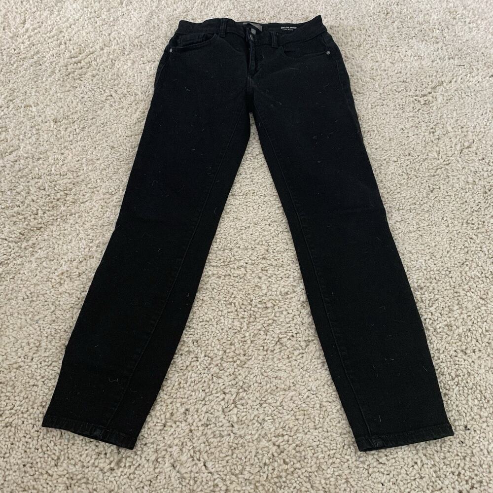 DL1961 Jeans Womens Size 27 Taylor Ankle Mid Rise Skinny Black Denim